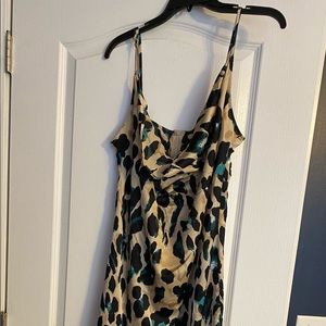Cow neck slip dress